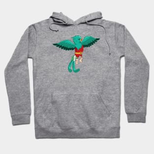 Funny Mexican Quetzal Luchador Wrestler Sketch Drawing Hoodie